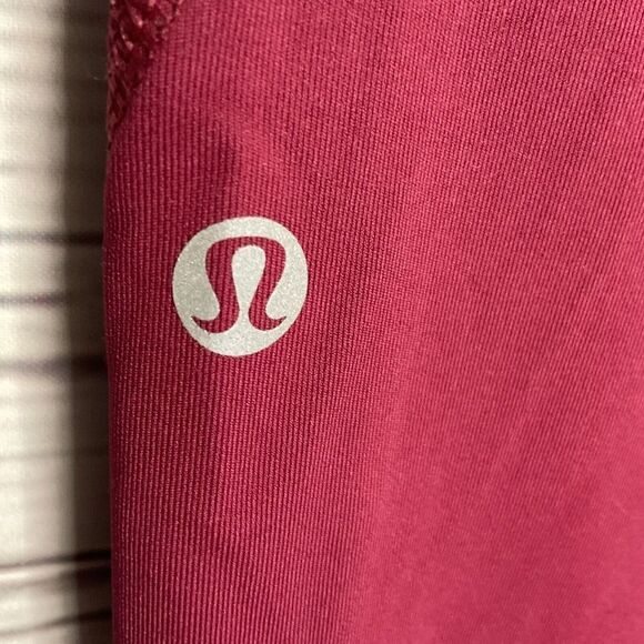 lululemon Women's Dashing Purple/Burgundy Inspire II Mesh 7/8 Tight Leggings  6 - Picture 5 of 10